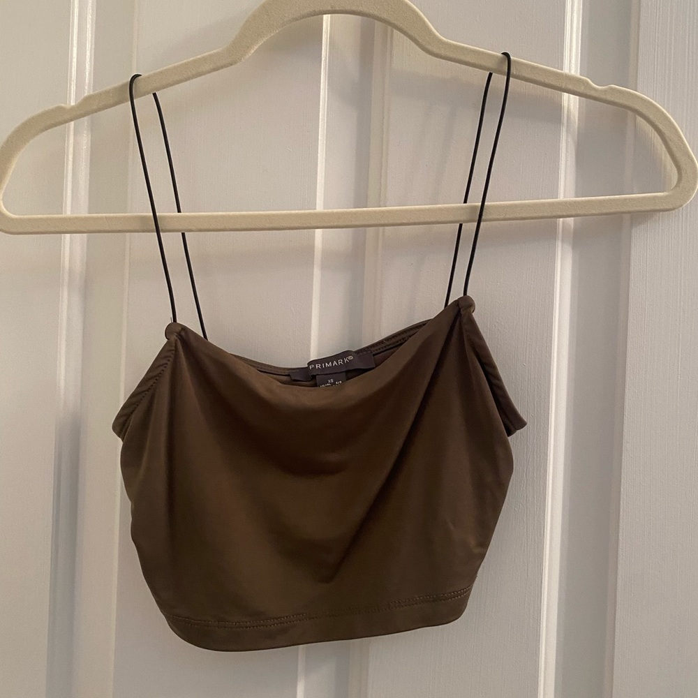 Petite Green Crop Top